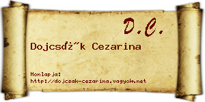 Dojcsák Cezarina névjegykártya